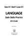 Daily language practice 6th grade page
