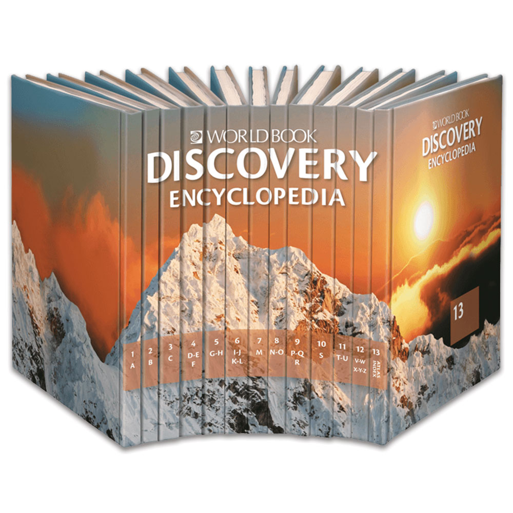 Discovery Encyclopedia book spines.