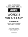 MORE! Middle Grades Words and Vocabulary page